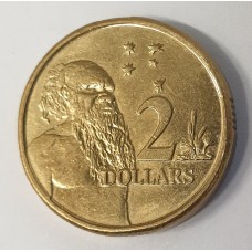 AUSTRALIA 2016 . TWO 2 DOLLARS COIN . ERROR . SLIGHTLY OFF CENTRE MIS-STRIKE